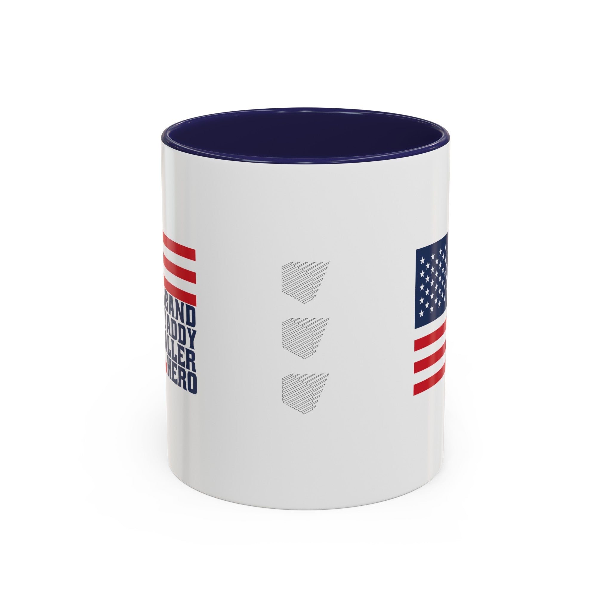 Huband, Daddy, Installer Hero American Flag Color Accent Mug