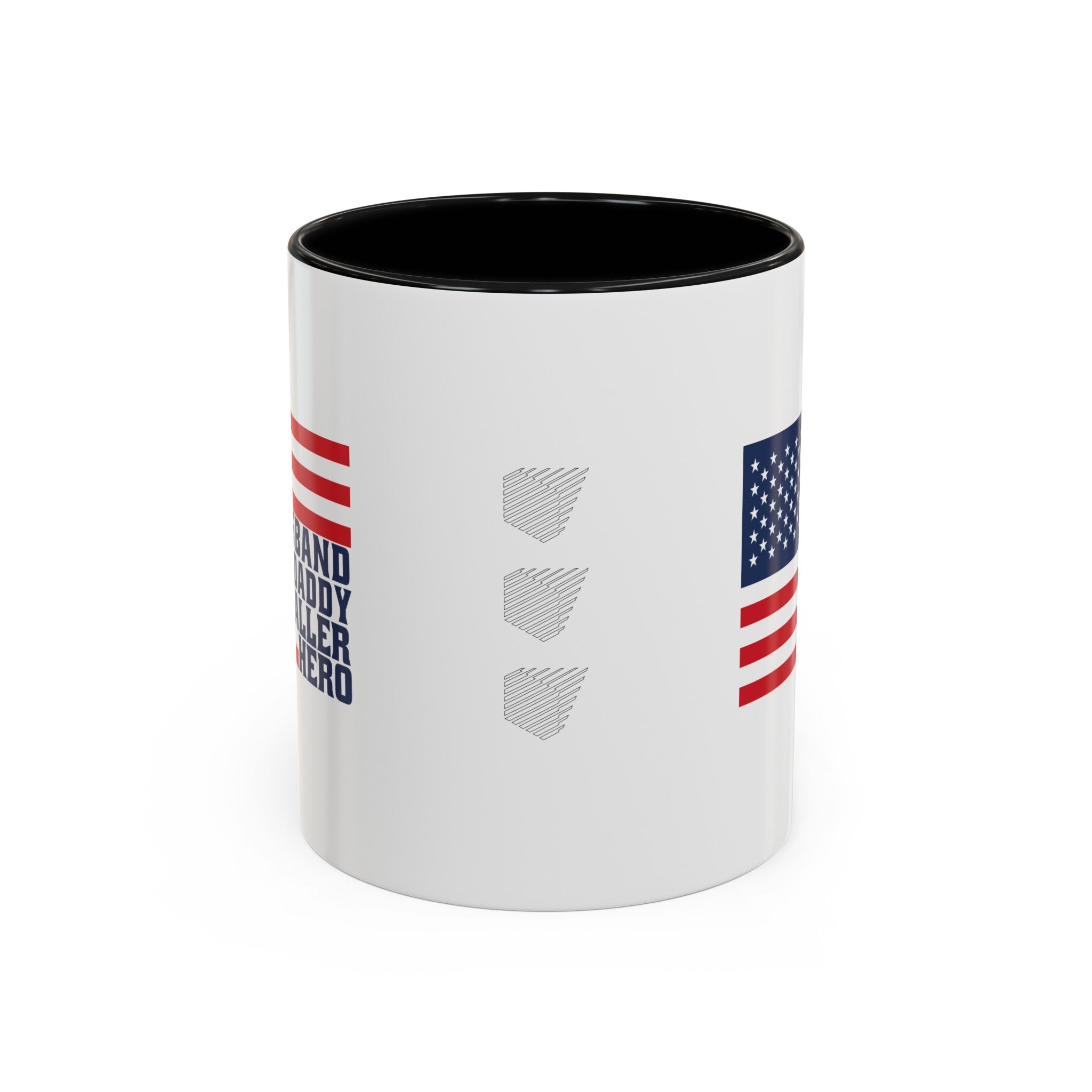 Huband, Daddy, Installer Hero American Flag Color Accent Mug
