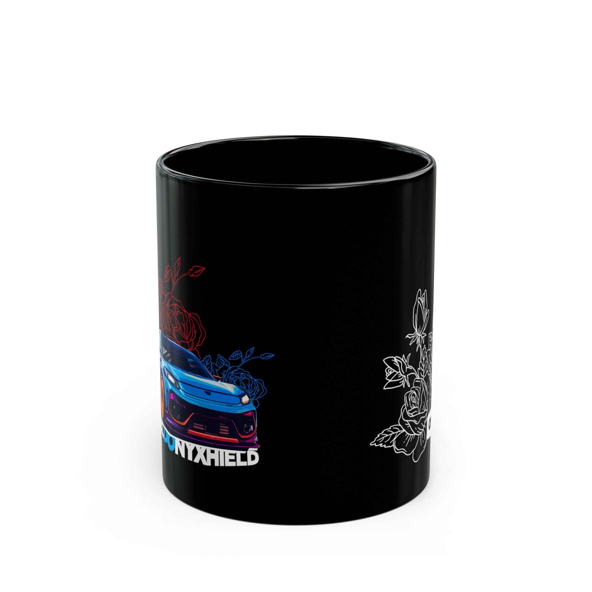 Do Onyxhield Color Floral Black Mug