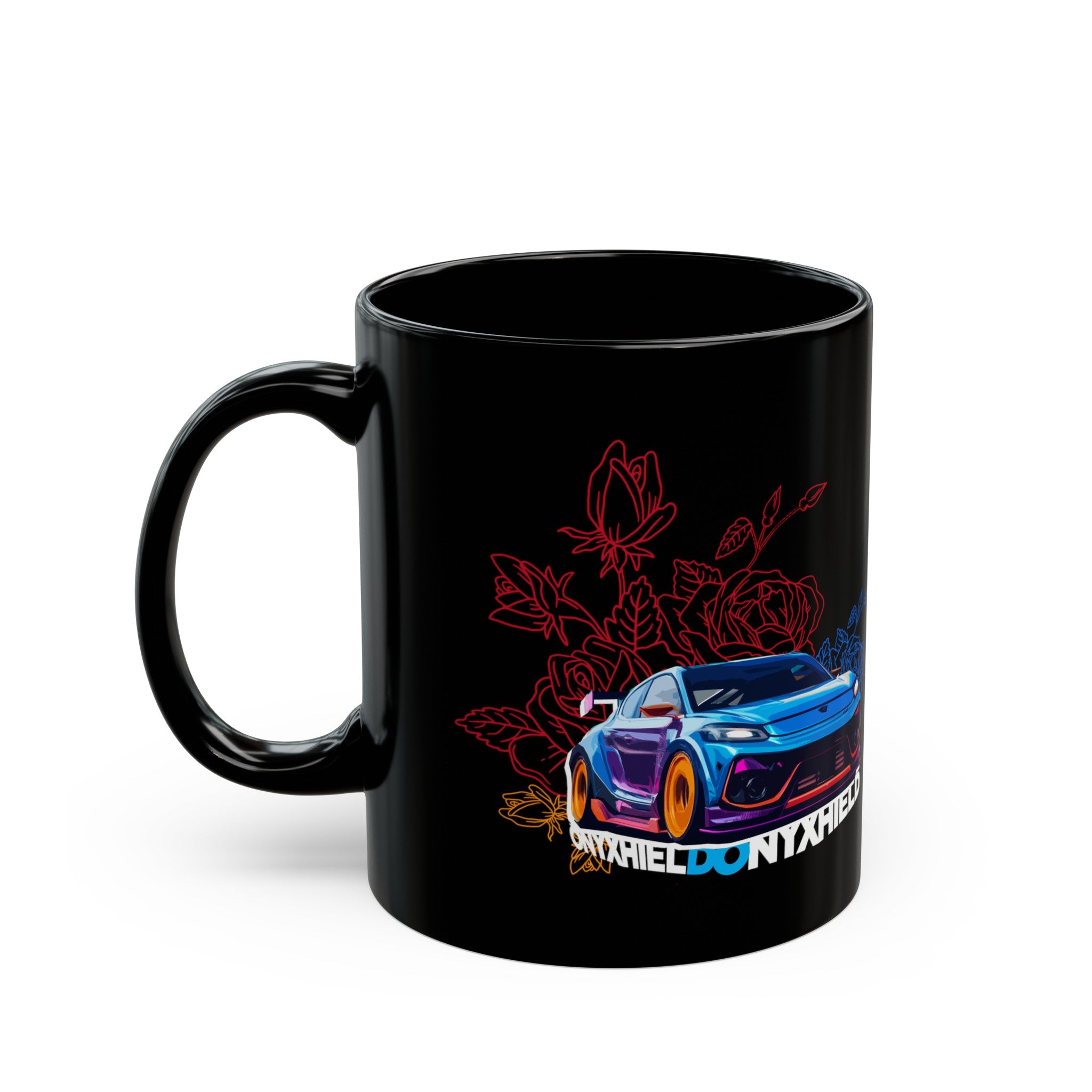 Do Onyxhield Color Floral Black Mug