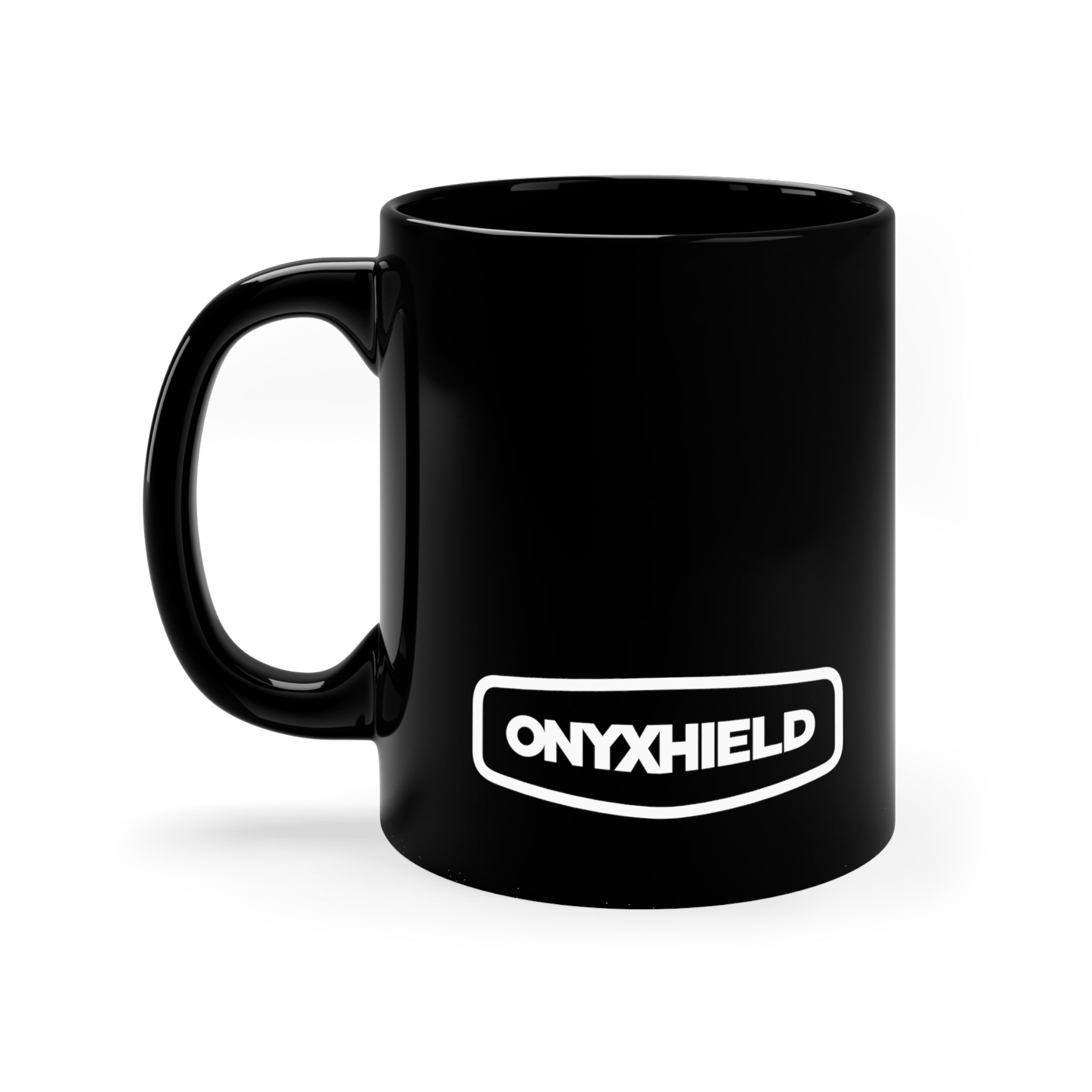 Onyxhield Full Logo 11oz Black Mug