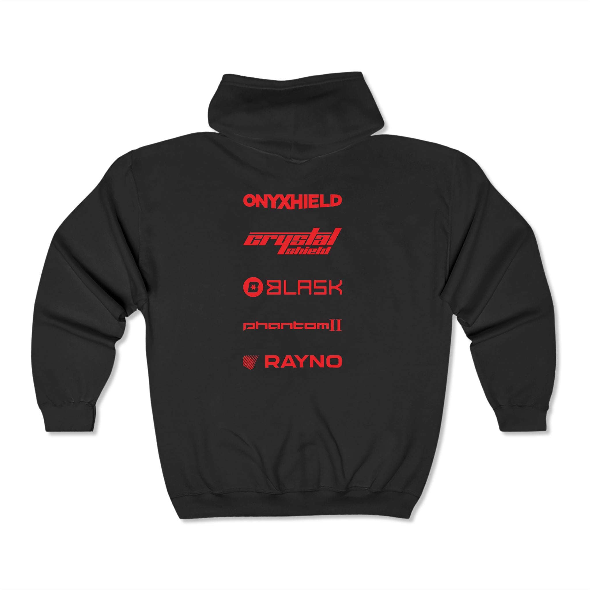 Red Spine Logo Billboard Zip Hooded Sweatshirt