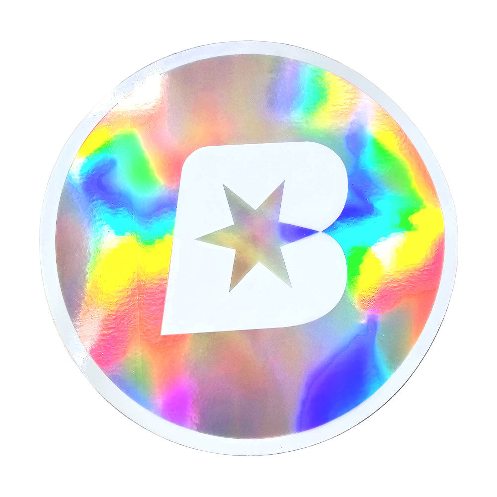 Holographic Circle Blask Sticker - 7"