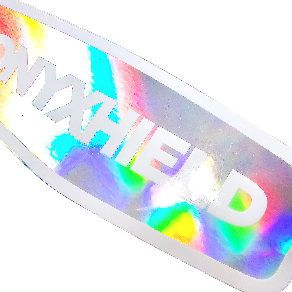 Onyxhield Emblem Holographic Sticker - 8" x 3"