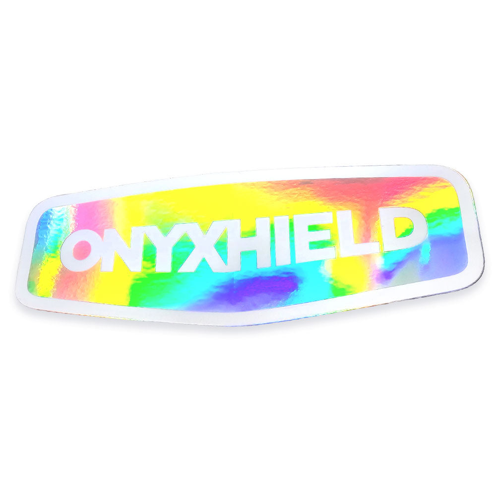 Onyxhield Emblem Holographic Sticker - 8" x 3"