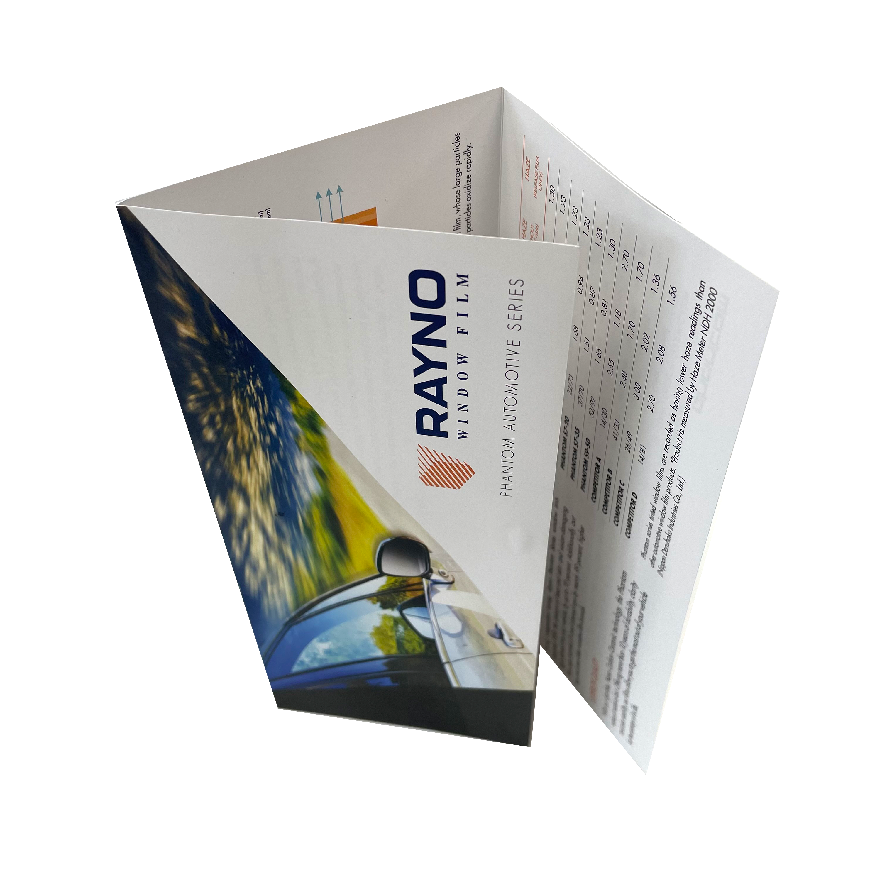 Phantom Automotive Window Film Trifold Brochure