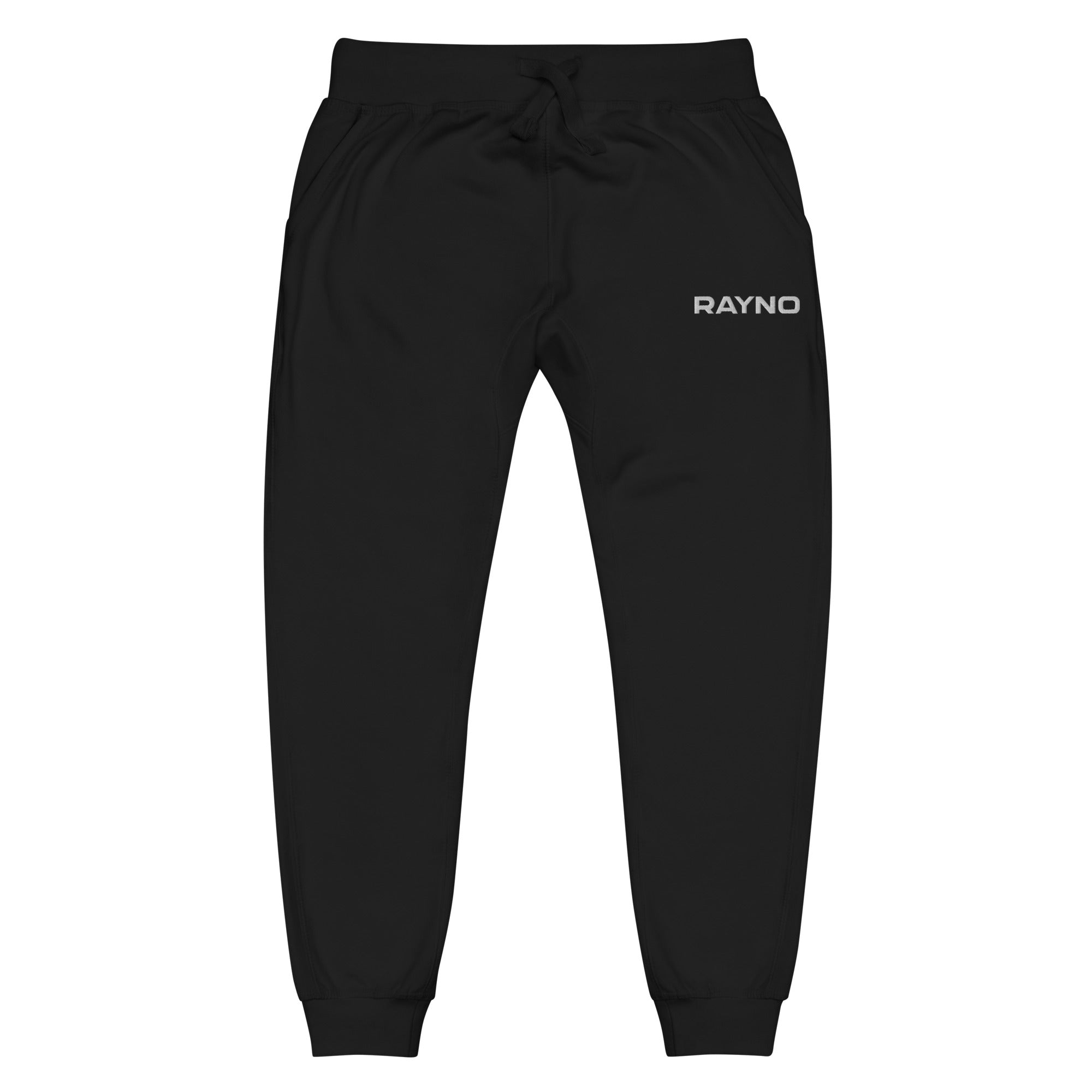 Rayno Logo Simple Embroidered Fleece Sweatpants